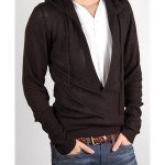 Unconditional Silk and Cashmere Deep Plunge Hoody - Thumbnail Image