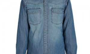 Pretty Green Indigo Denim Western Shirt