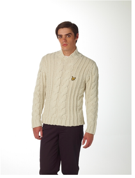 Lyle & Scott Christmas Collection - Cable Knit Sweater in Cream Lyle & Scott Christmas Collection - Cable Knit Sweater in Cream